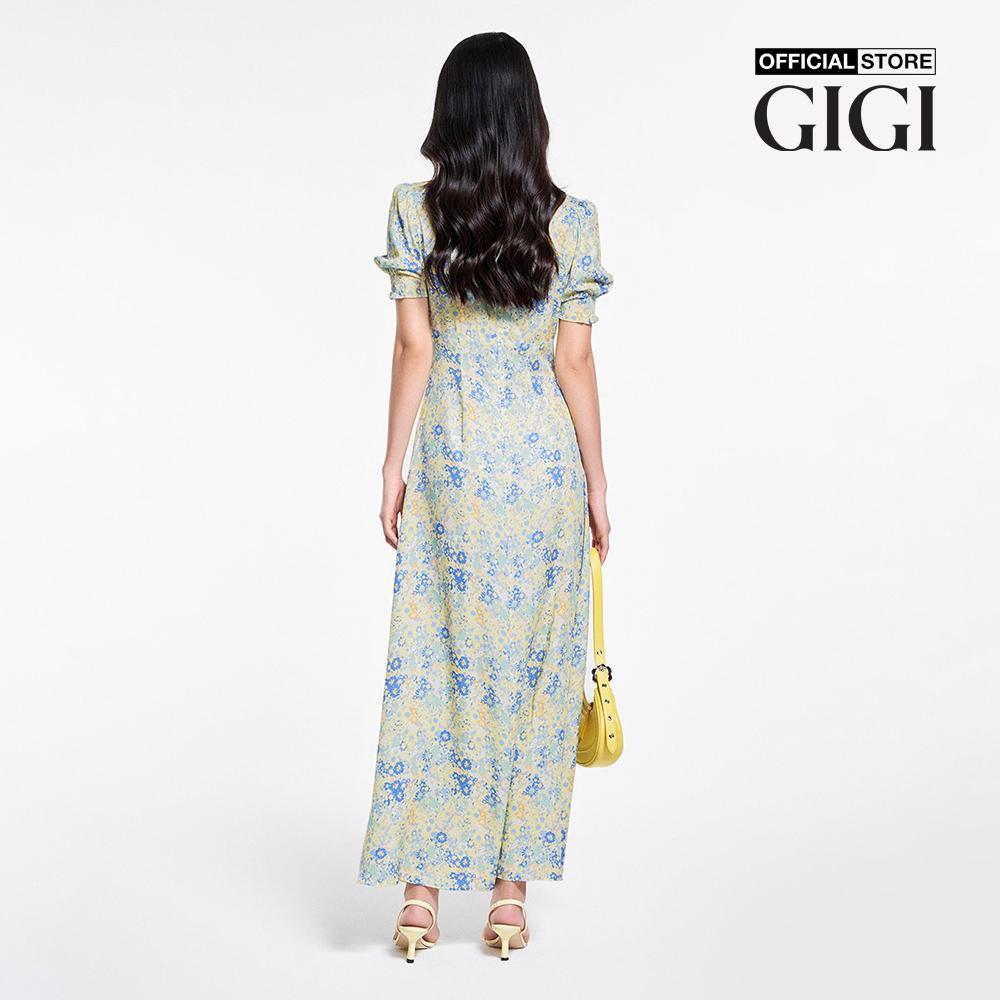 GIGI - Đầm midi cổ V tay ngắn xẻ tà thời trang G2102D233146
