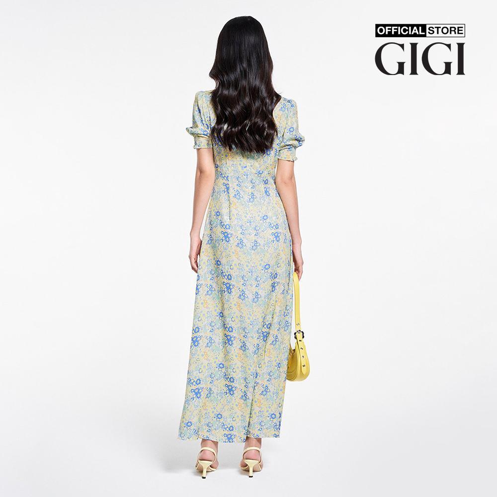 GIGI - Đầm midi cổ V tay ngắn xẻ tà thời trang G2102D233146