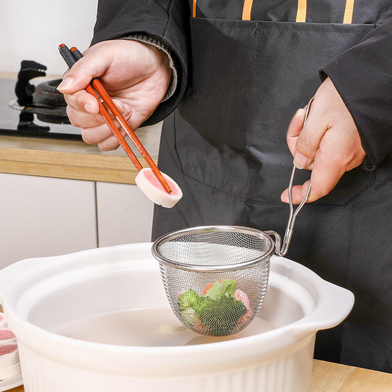 Mesh Spider Strainer Solid Stainless Mesh Spider Strainer for Spoon Kitchen