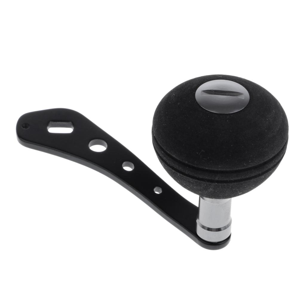 Single Fishing Reel Handle Replacement Parts with Soft EVA Handle Knob for Baitcasting Reels, Easy to Install