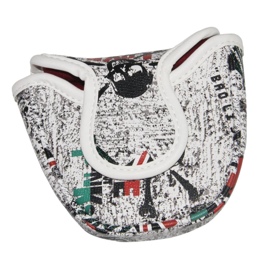 Waterproof PU Golf Mallet Head Cover / Golf Center Shaft Headcover