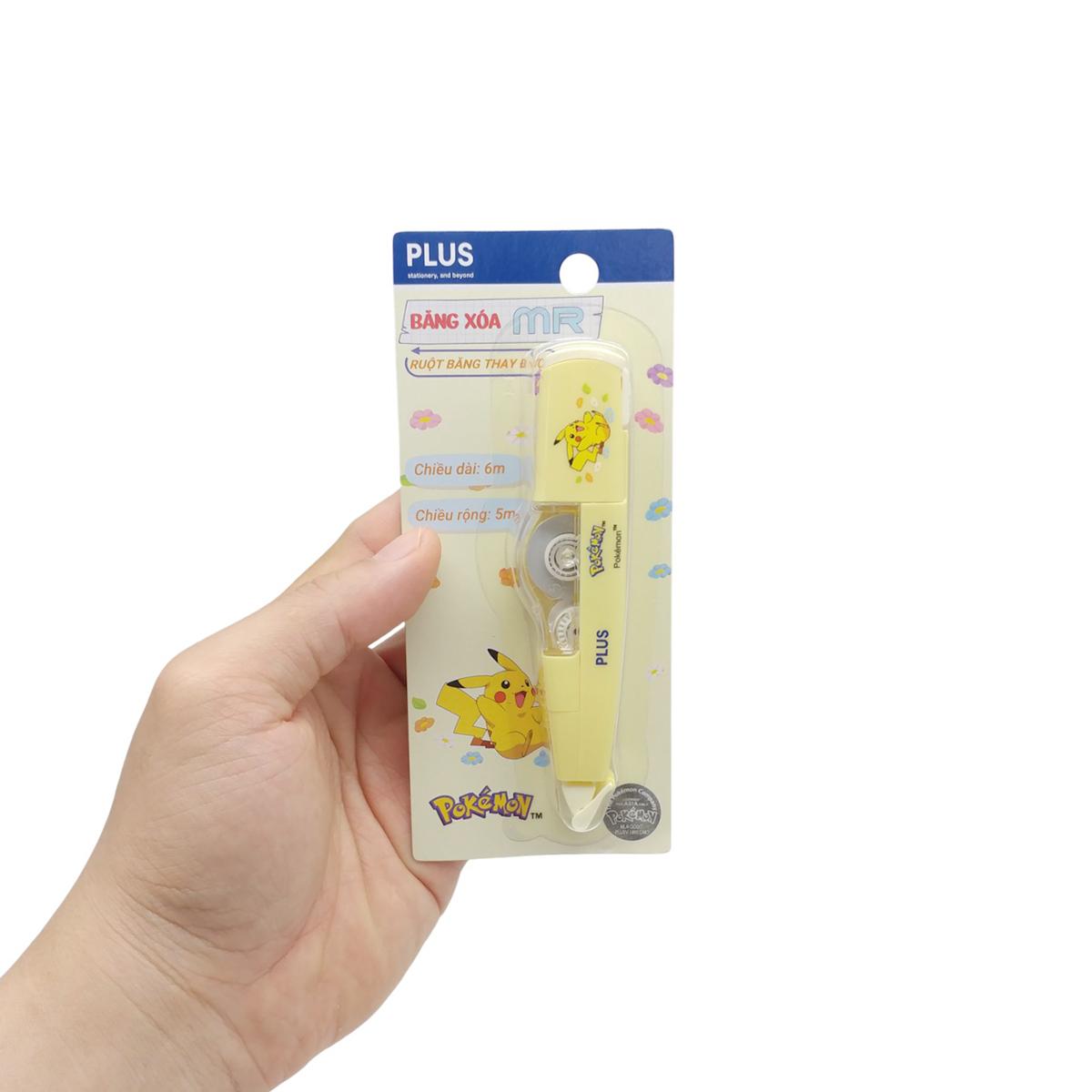 Xóa Kéo 5 mm x 6 m - Mr Pikachu - Plus 100-V029 - Màu Vàng