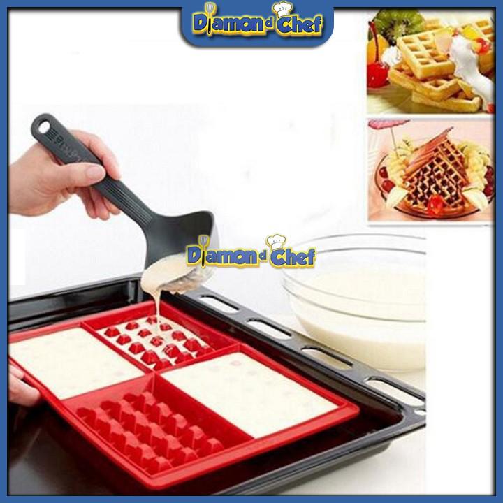 Khuôn Hình Chữ Nhật Silicon Làm Socola/Bánh Quế/Bánh Kếp/Crepe