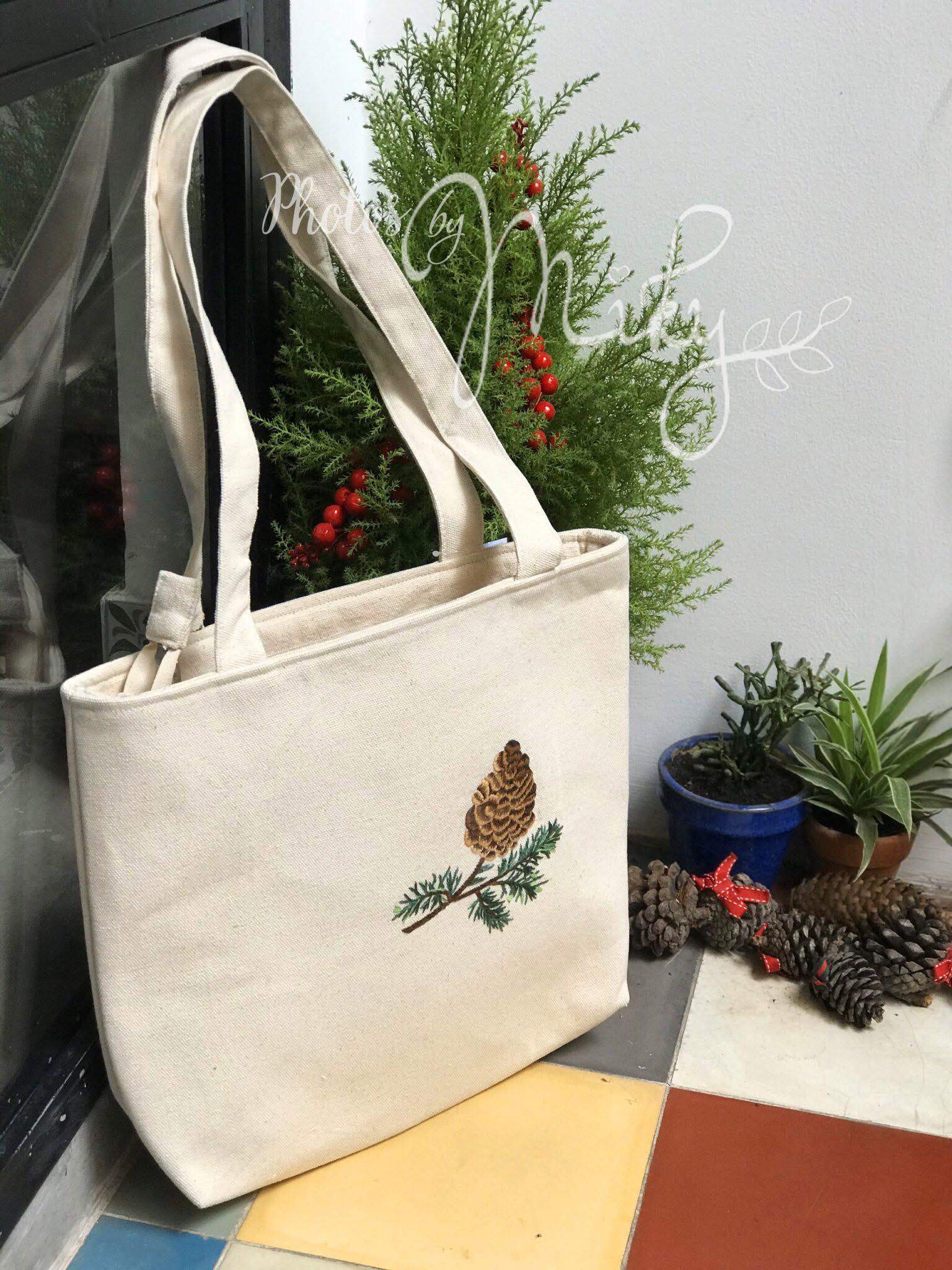 Túi tote thêu thời trang nữ - Autumn Pine