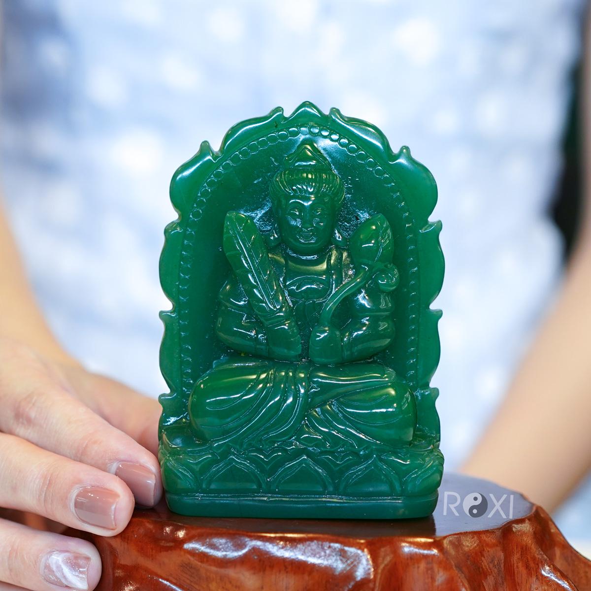 Tượng Phật Hư không tạng bồ tát Thạch anh xanh