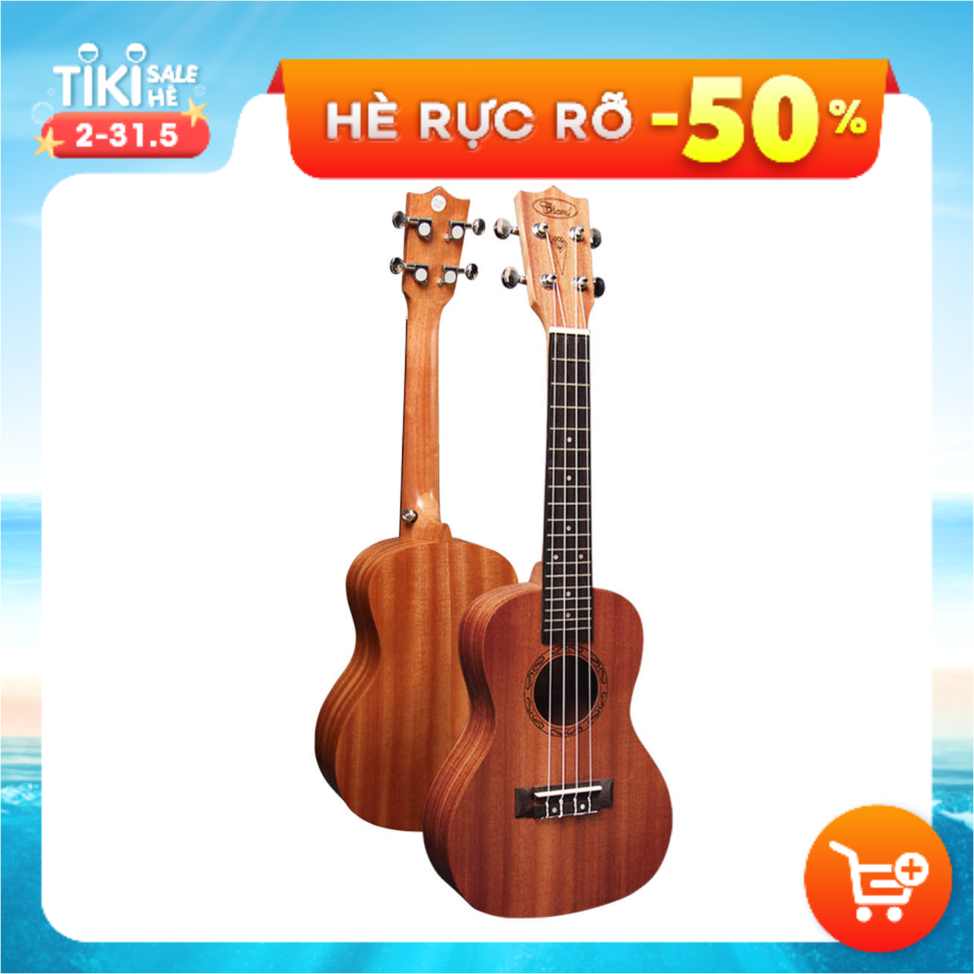 Đàn Ukulele Concert Chard U 24INCH Gỗ Gụ Cao Cấp Siêu Bền Chính Hãng