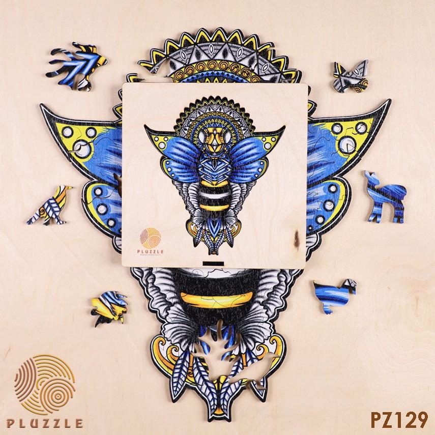 PLUZZLE Bộ xếp hình gỗ đồ chơi puzzle ghép hình con vật độc đáo – Con Ong - PZ129