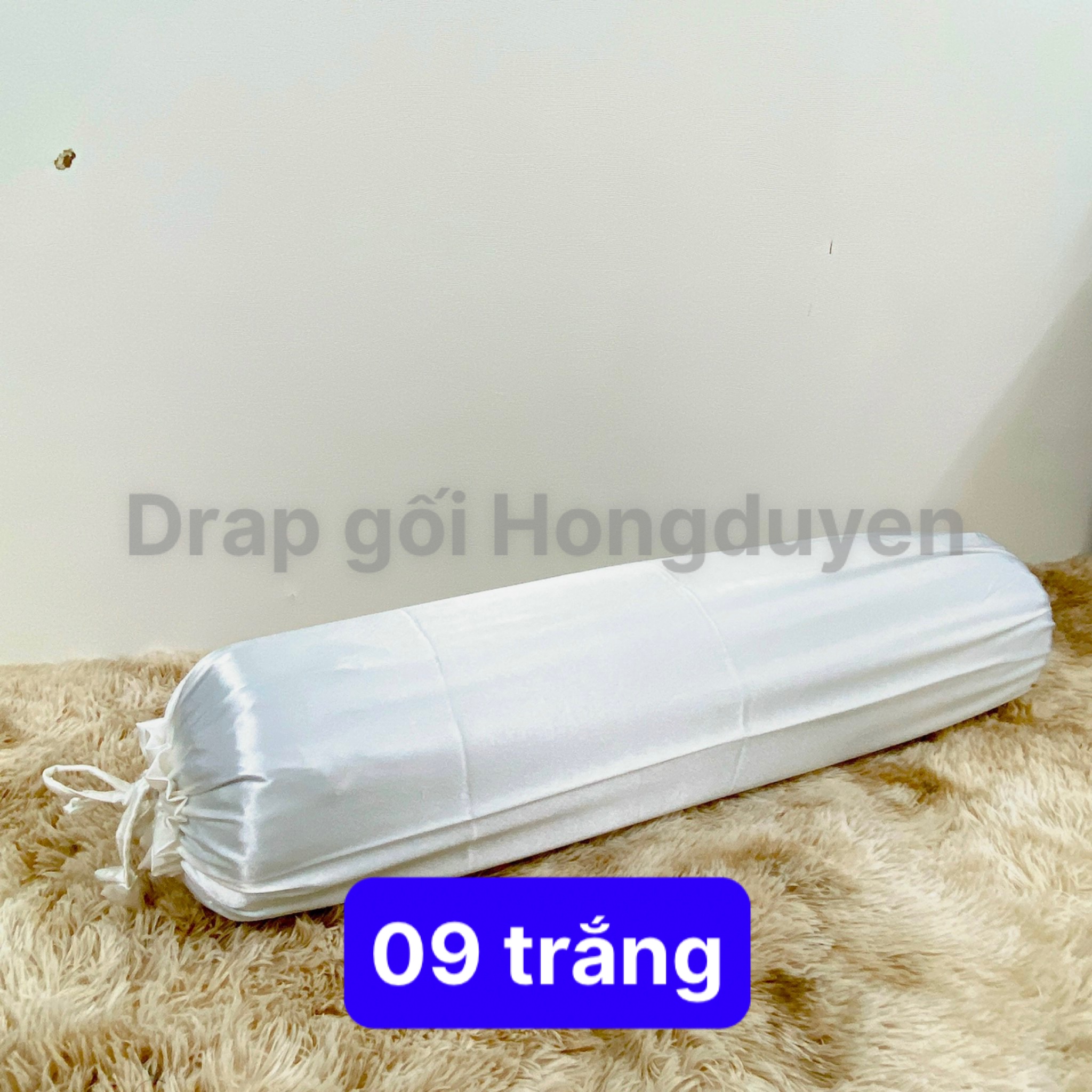 Bộ vỏ gối-ga phi bóng KO MỀN/CHĂN (chân nệm dưới 15cm) 1m6/1m8 trơn trắng 09. Bộ drap phi bóng 1 màu. Bộ grap phi bóng. Bộ drap phi lụa. Bộ grap phi lụa. Bộ ga phi lụa. Ga giường - drap giường - grap giường - ra giường.