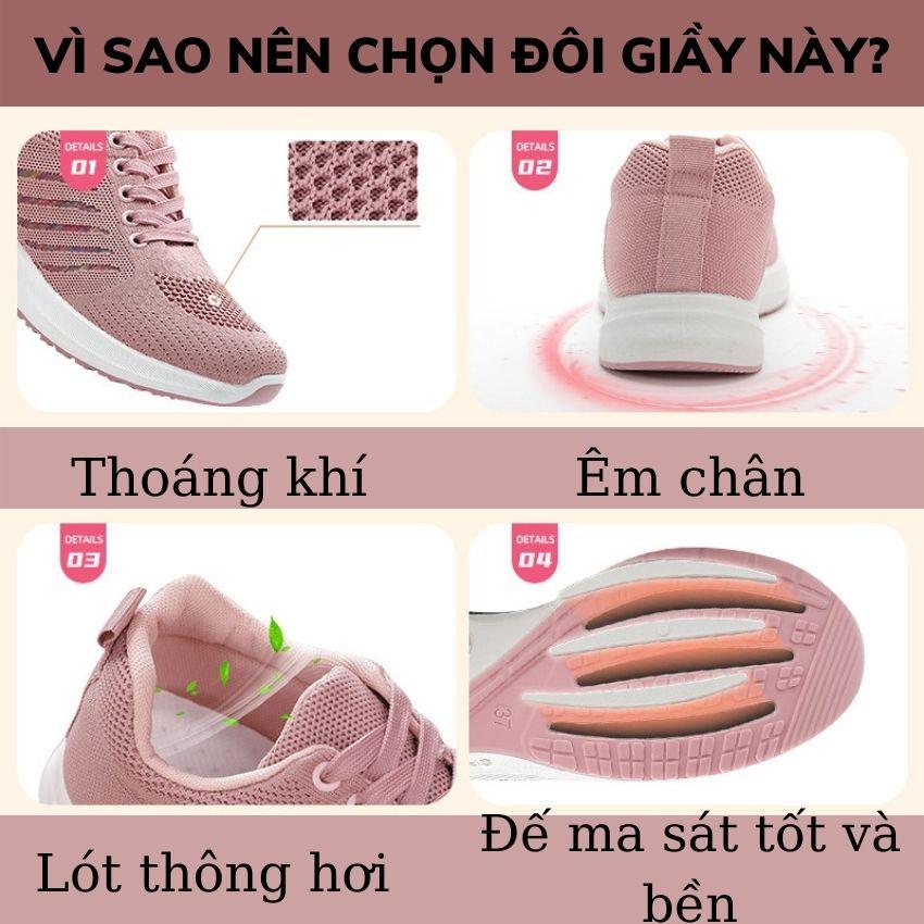 Giày Thể Thao Nữ Siêu Nhẹ Êm Chân Thoáng Khí Cao Cấp 2022 Cổ Thấp Sử Dụng Đa Năng Đi Làm,Đi Chơi,Tập Gym ,Chạy Bộ GTTN18