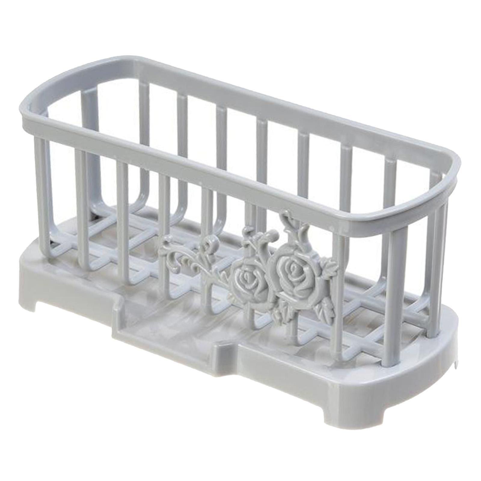Kitchen Sink Caddy Sponge Holder Soap Caddy Organizer Basket Gray
