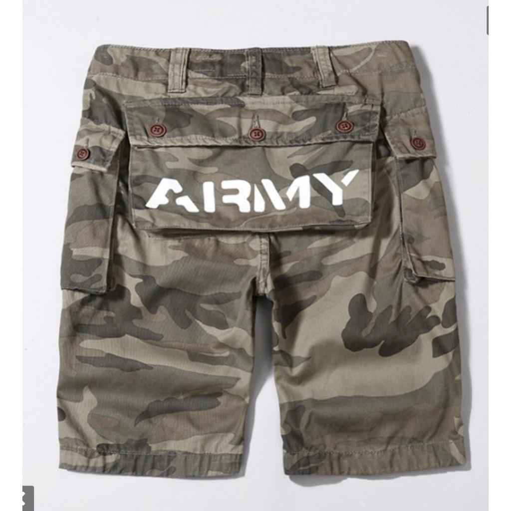Quần short_ngắn Aber túi hộp đi dã ngoại_phượt - camo xanh 2