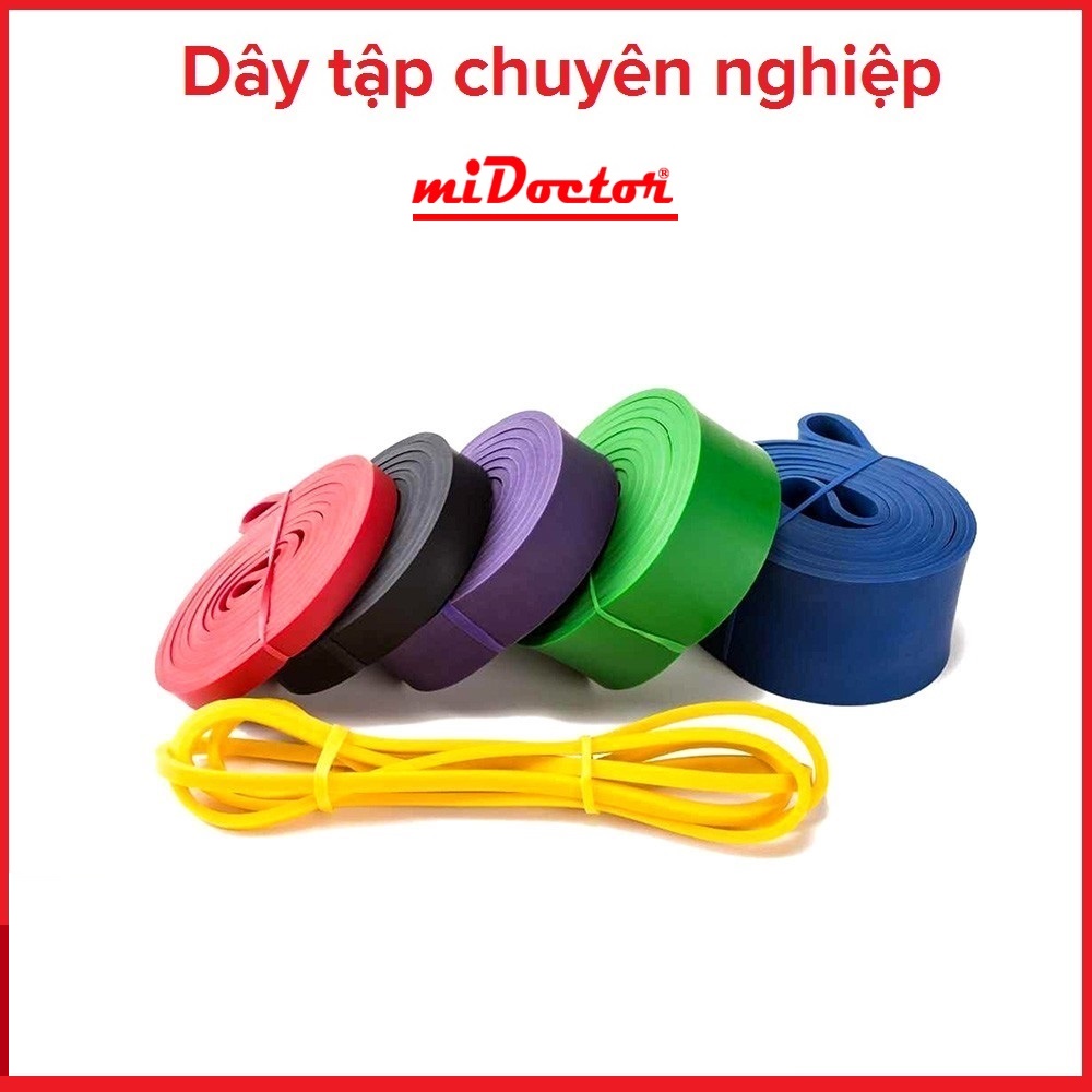 Dây kháng lực tập gym, Power Band đa năng, hỗ trợ luyện tập thể dục, dây trợ lực tập gym Powerband Tập Toàn Thân, Dây kháng lực bằng cao su tự nhiên dùng khi tập thể hình, yoga, pilate – Chính hãng miDoctor