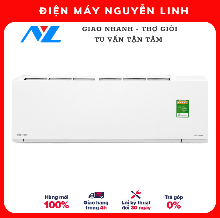 Máy Lạnh TOSHIBA Inverter 1.5 HP RAS-H13E2KCVG-V - Hàng chính hãng