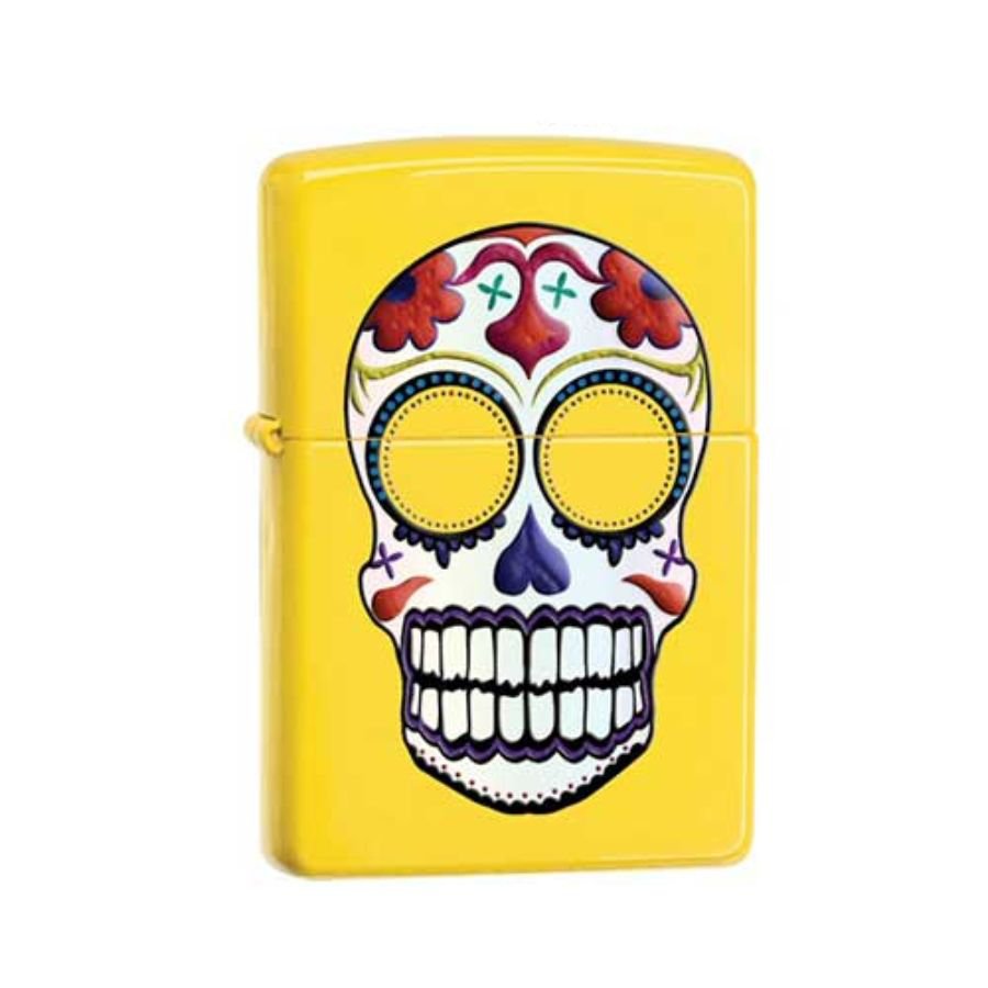 Bật Lửa Zippo Day Of The Dead Skull Lemon Chính Hãng Usa