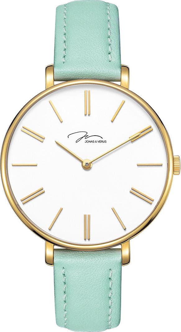 Đồng hồ đeo tay Nữ hiệu JONAS &amp; VERUS X01855-Q3.GGWLL, Máy Pin (Quartz), Kính sappire chống trầy xước, Dây Da Italy