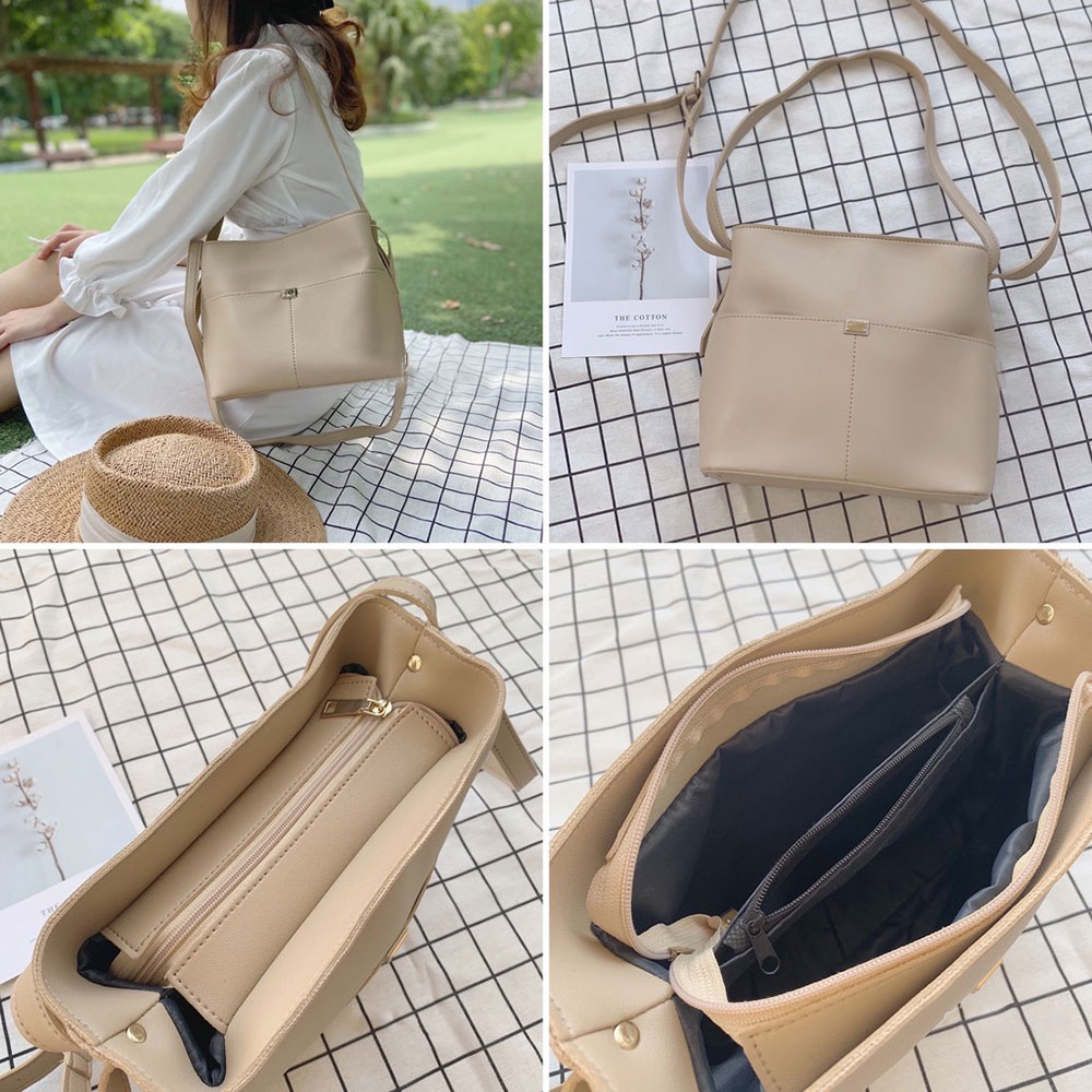 Túi xách nữ da cao cấp T0143 Basic tote đeo chéo, đeo vai chống thấm nước, bền bỉ phong cách thời trang