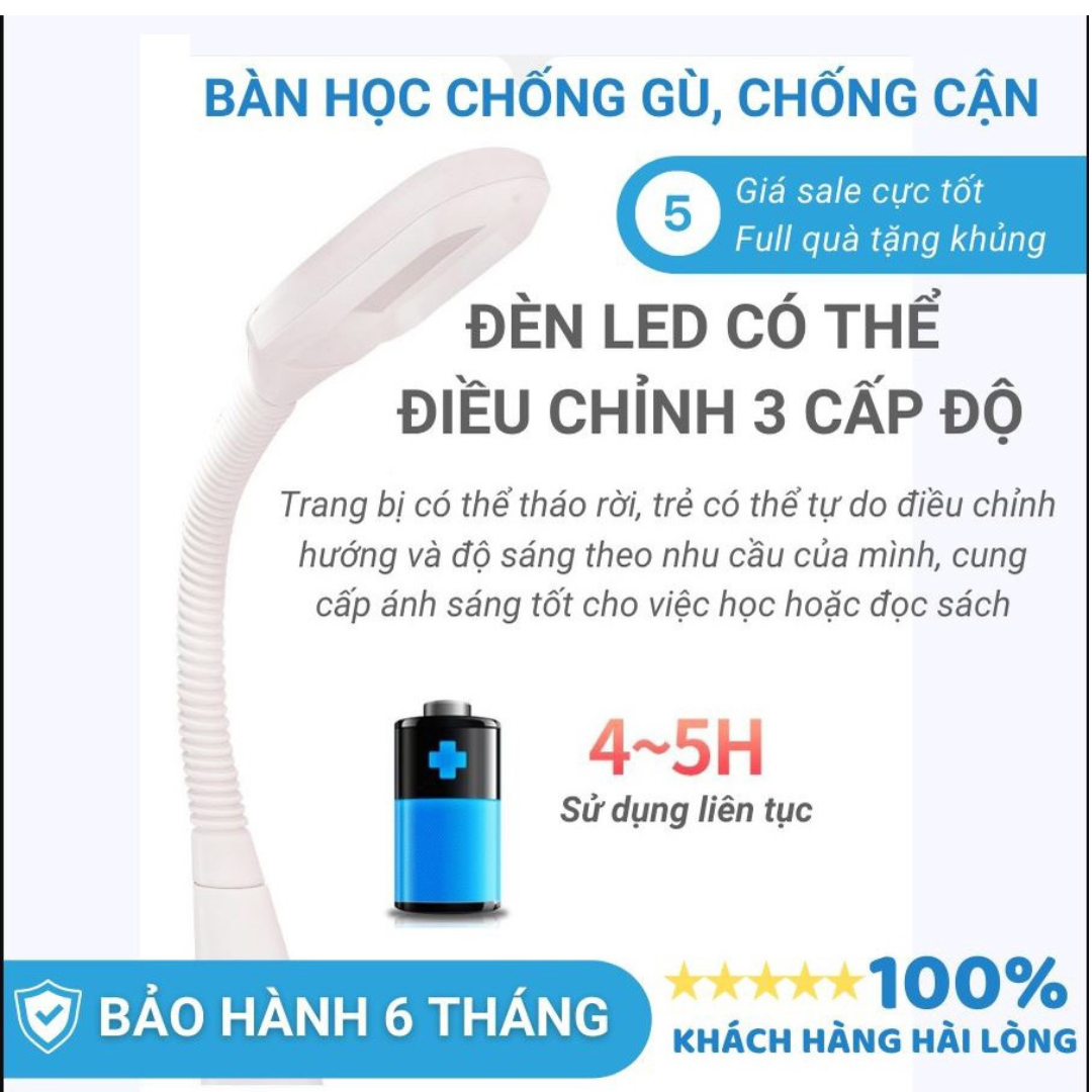 bộ bàn ghế chống gù chống cận cho học sinh bàn học thông minh điều chỉnh độ cao b02