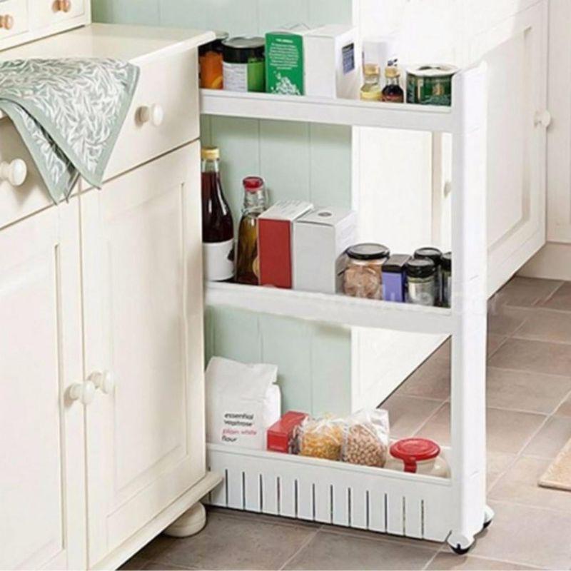 Kệ 3 Tầng Để Đồ Đa năng có bánh xe