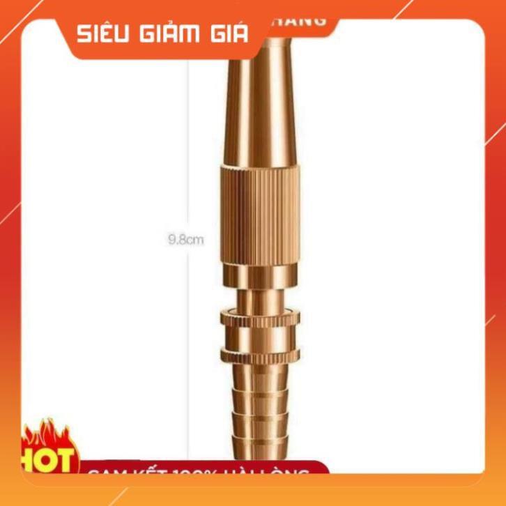Đầu vòi xịt tăng áp mini Đầu vòi tăng áp đa năng bằng đồng tưới cây rửa xe cực mạnh 206587 tặng đai