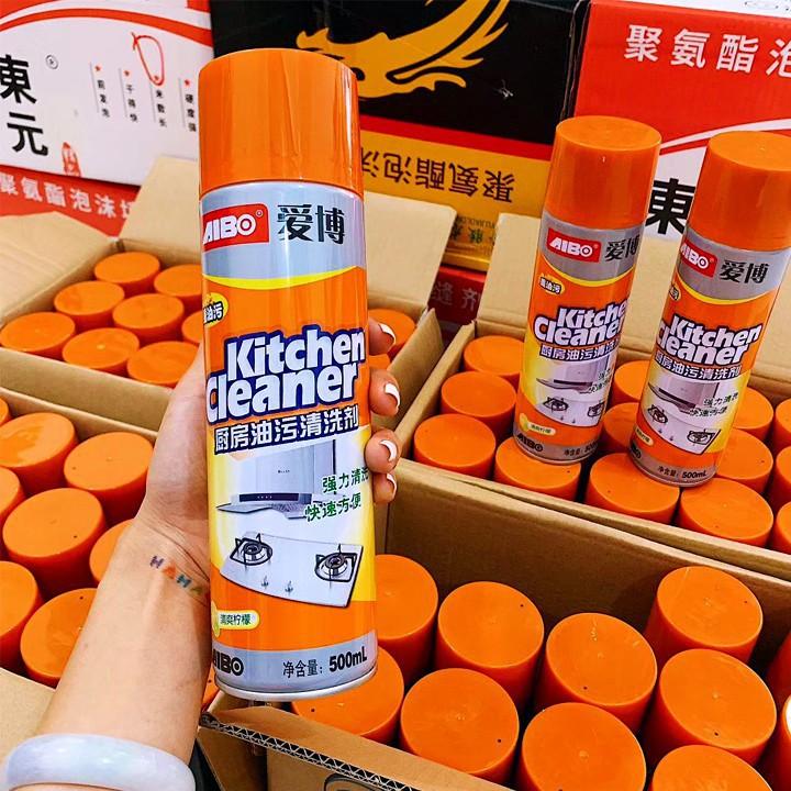 Bình Xịt Tạo Bọt Tẩy Rửa Nhà Bếp AIBO 500ml Tẩy Vết Dầu Mỡ Lâu Ngày, Nhanh Chóng