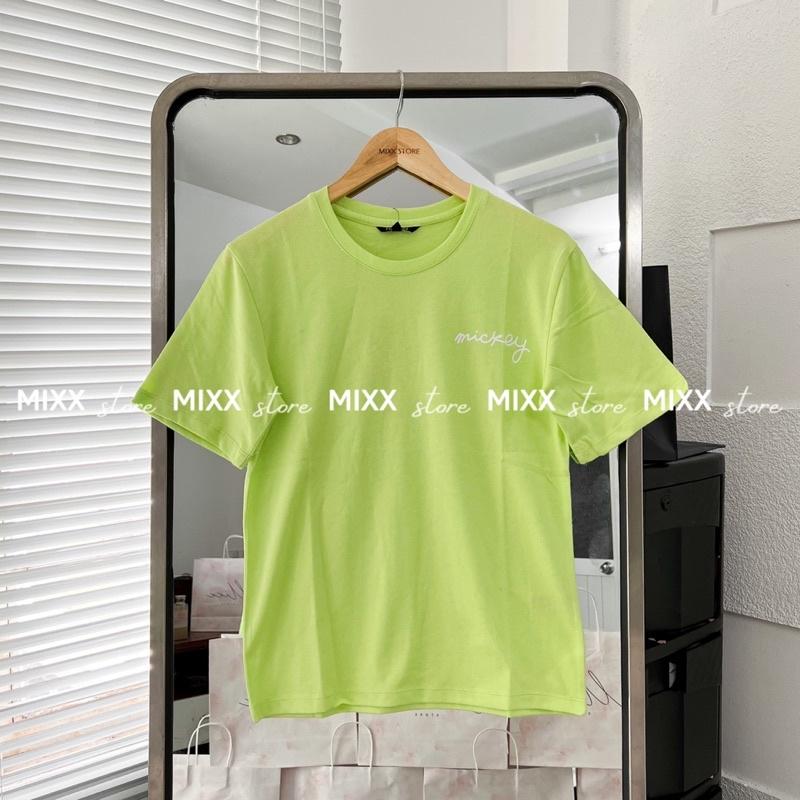 Áo Thun Nữ Mickey NEON 2 mặt thun cotton co giãn mềm mịn phom suông rộng thoải mái trẻ trung