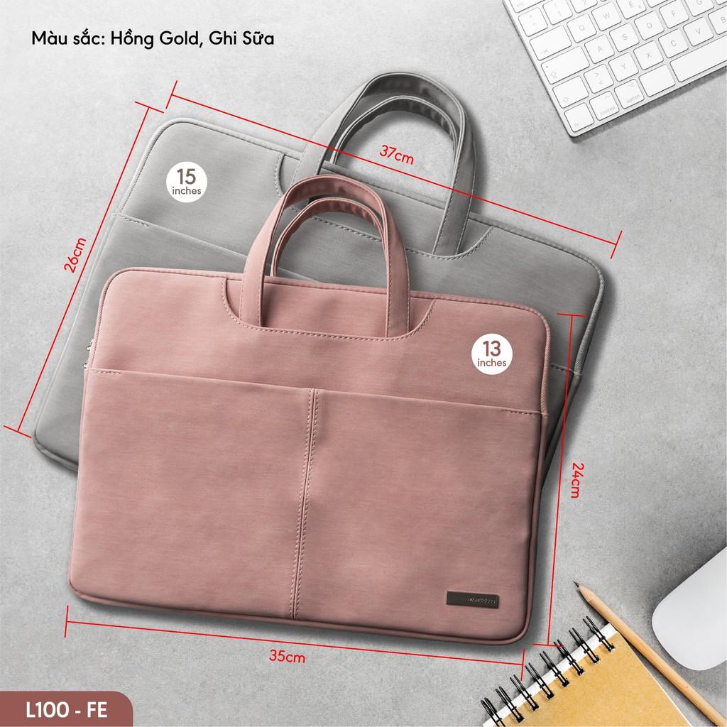Túi chống sốc laptop, macbook thời trang có quai xách Marcello L100FE 3 kích thước 13inch , 15inch. 15.6 inch