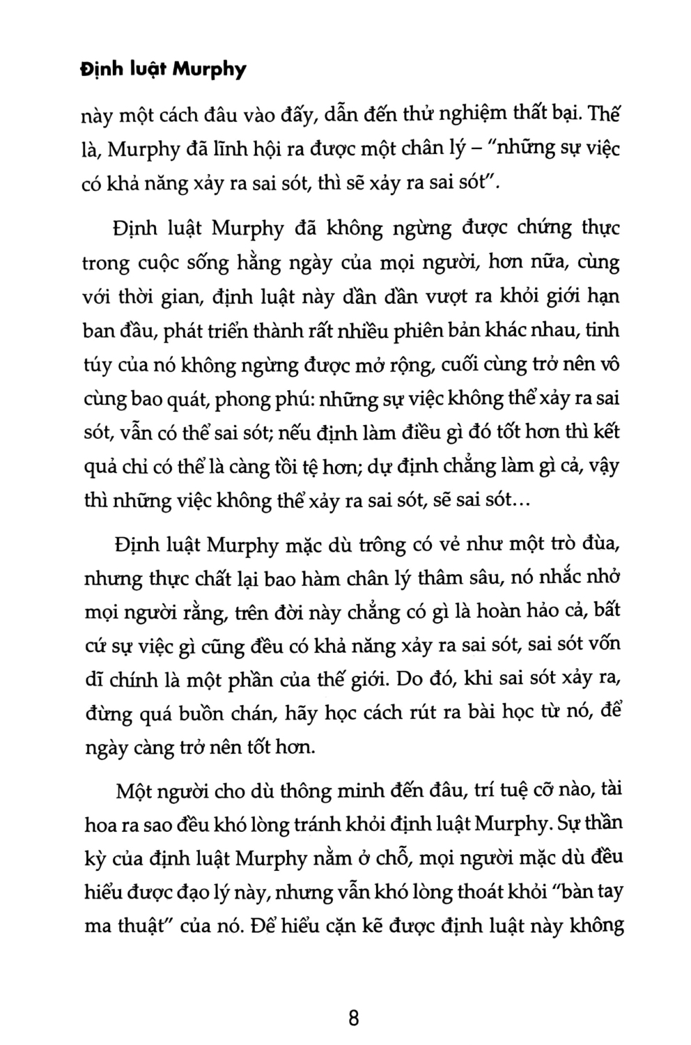 Định Luật Murphy - Làm Sao Để Những Việc Bạn Lo Lắng Sẽ Không Xảy Ra (BV)