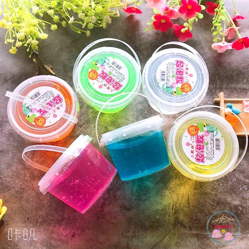 1 XÔ 500ML Slime TRONG BASIC 9 màu cực đẹp Đồ chơi hũ slam chất nhờn ma quái squishy