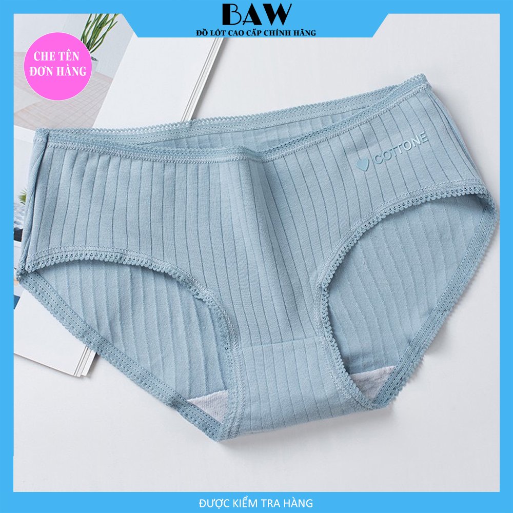 Bộ 5 Quần Lót Cotton Không Đường May thương hiệu BAW Kháng Khuẩn Thoáng Mát Màu Sắc Tùy Chọn Cho Nữ QLN15