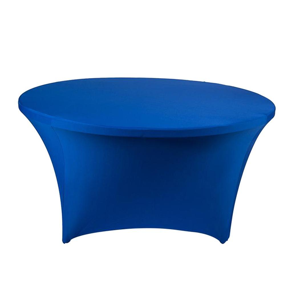 Round Tablecloth Fitted Stretch Elastic Table Cover for 120x75cm