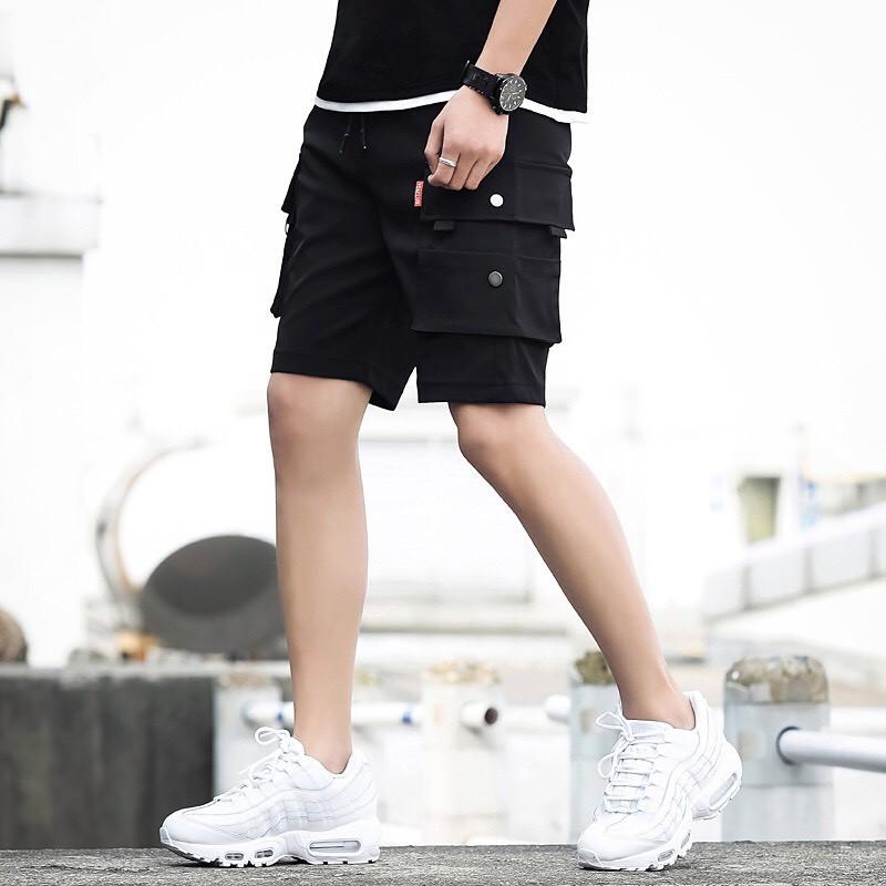 quần short kaki túi hộp chất unisex