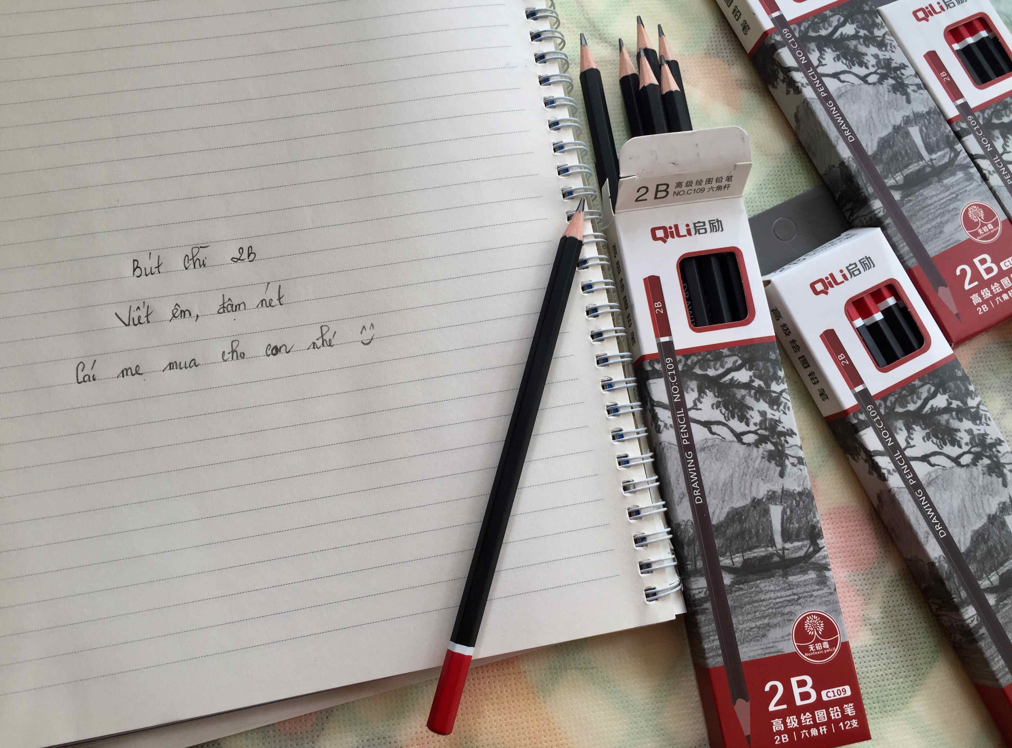 Hộp 12 Bút Chì 2B Siêu Rõ Nét Tỳ Không Gãy Cho Bé