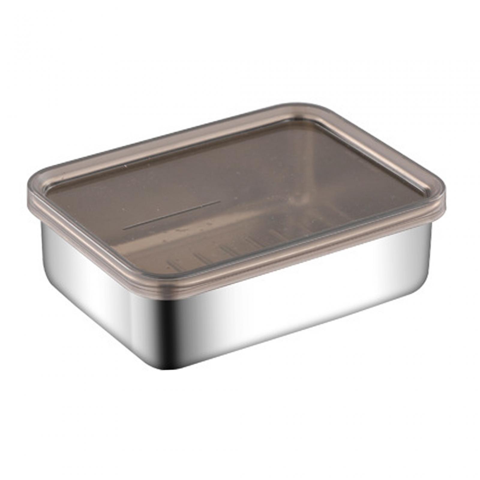 Stainless Steel Food Storage Container Bread Box for Picnic, Office, Travel