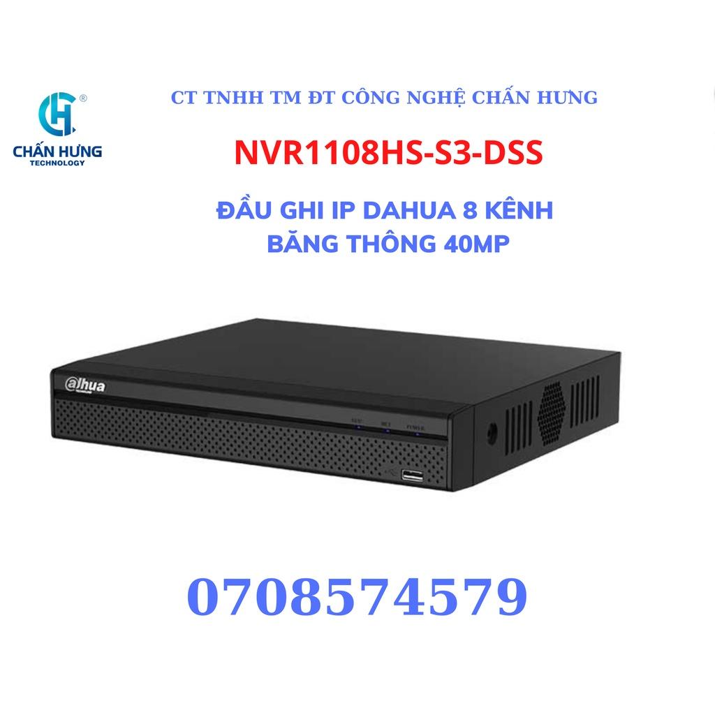 Đầu ghi hình camera IP 8  kênh DAHUA  NVR1108HS-S3-DSS - Hàng chính hãng