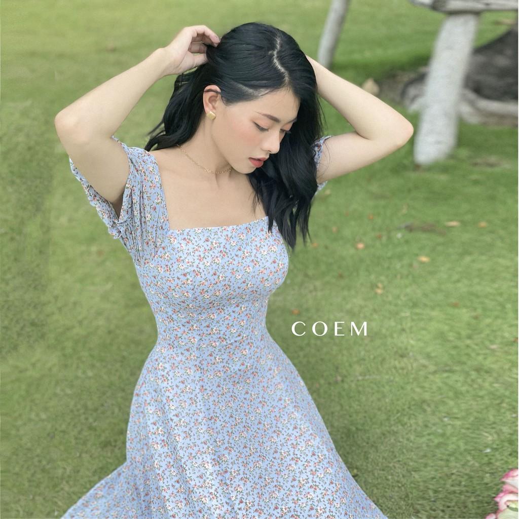 Đầm Voan Dáng Dài Tay Phồng Hoa Nhí CO EM Thiết Kế Phù Hợp Dạo Phố, Đi Dạo, Du Lịch Mọi Lúc Mọi Nơi
