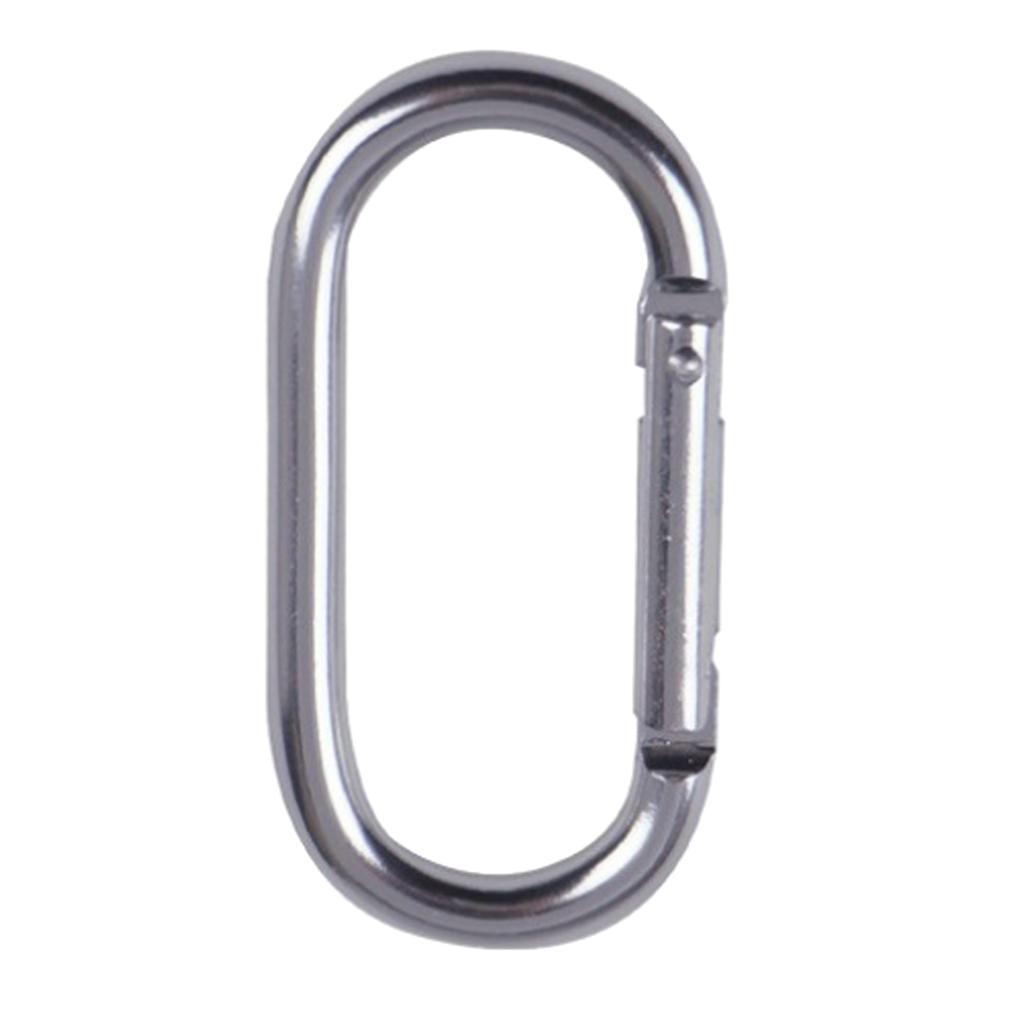 3x10x Locking Carabiner Clip Snap Hook Spring Karabiner Small Keychain Silver