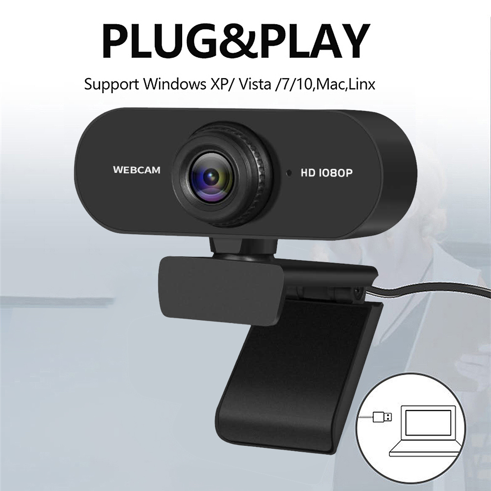 Camera HD 1080P 2MP Camera 30 khung hình / giây Micrô giảm tiếng ồn Web Cam HD