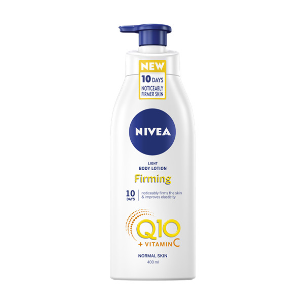 Dưỡng thể trắng da chống lão hoá Nivea Light Body Lotion Firming Q10 + Vitamin C - Da thường - 400ml (Bill Anh)