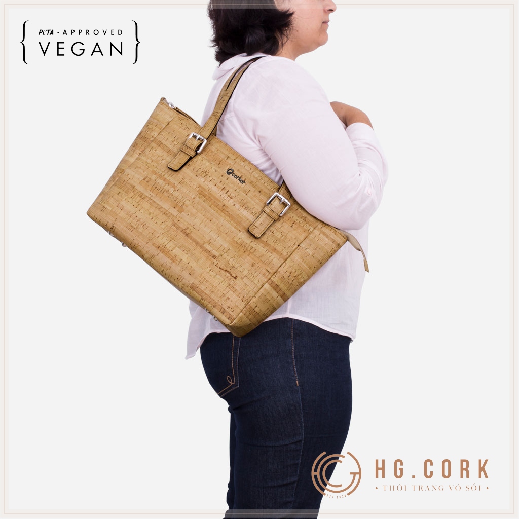 Túi Đeo Vai Nữ Satchel - HGcork Corkor CK149 - Da Cork Thực Vật Cao Cấp - Hàng Chính Hãng, Sản Xuất Tại Bồ Đào Nha
