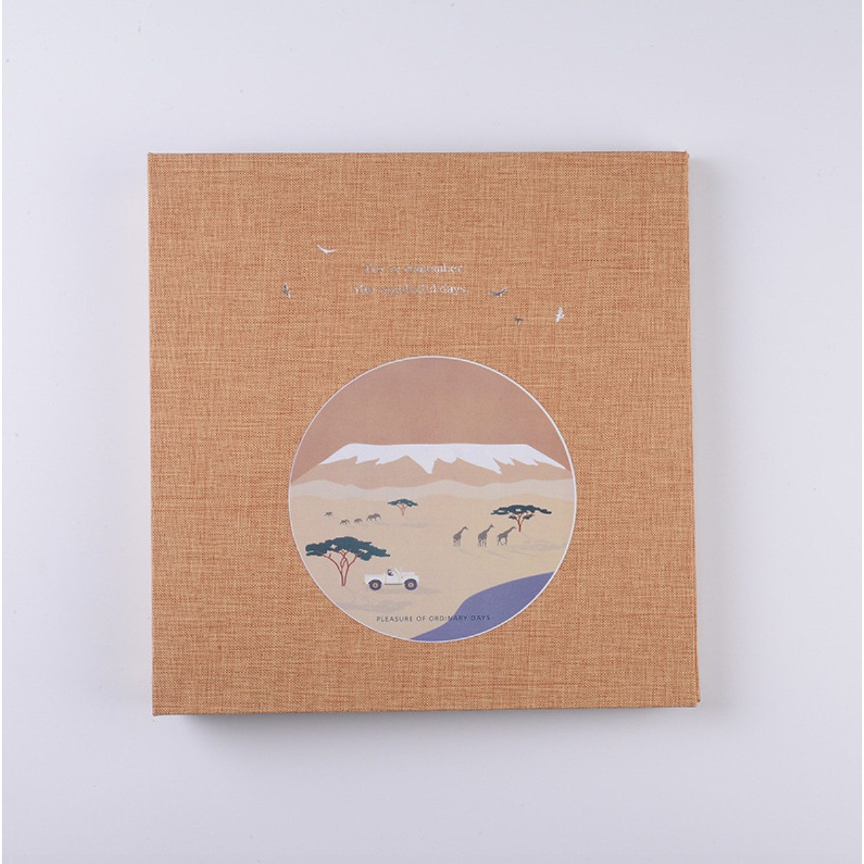 Album ảnh bìa vải DIY họa tiết núi và sa mạc