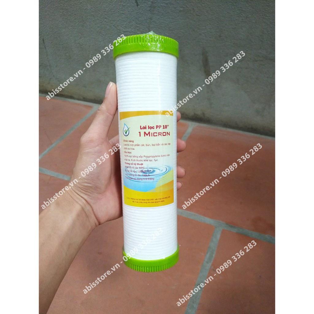 Combo 10 Lõi lọc nước 10 inch 1 micron pp sợi bông cao cấp