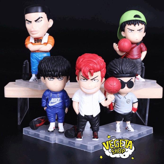Mô hình Slam Dunk - Set bóng rổ Hanamichi Rukawa Takenori Ryota Mitsui Akagi - Team bóng rổ trường Shohoku - 10,5~12cm