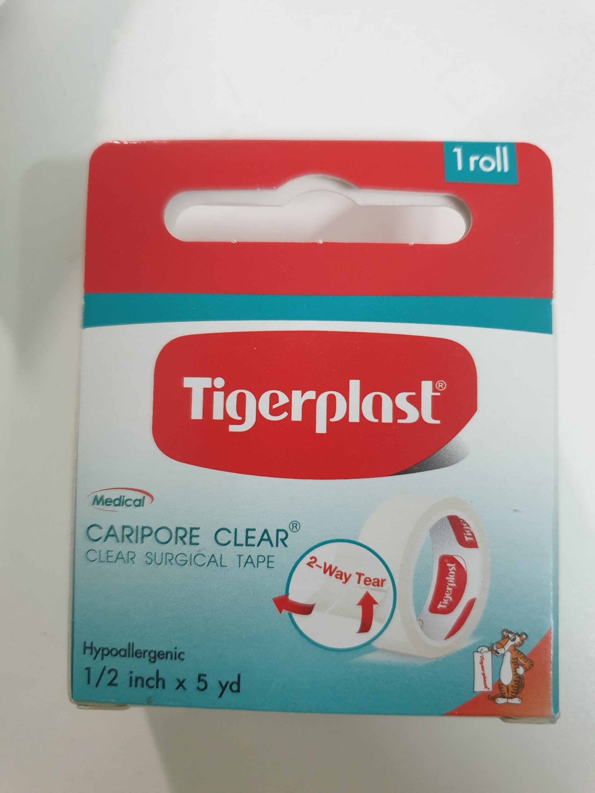 Băng keo nhựa TigerPlast Caripore Clear - Cố định bông gạc, băng lót y khoa trong thể thao hiệu quả