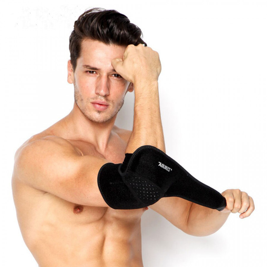 Đai Bảo Vệ Hỗ Trợ Khủy Tay, Cánh Tay Thể Thao Breathable Sport Elbow Support Aolikes Ye - 7948 - Hàng Chính Hãng - Màu Đen