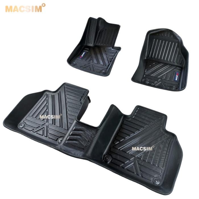Thảm lót sàn xe ô tô  Volvo S90 2017 - 2021 chất liệu TPE thương hiệu Macsim màu đen
