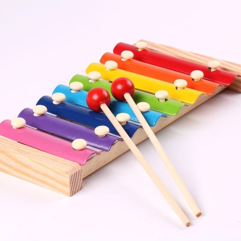 Đàn gõ 8 thanh xylophone cho bé- Đồ chơi gỗ thông minh