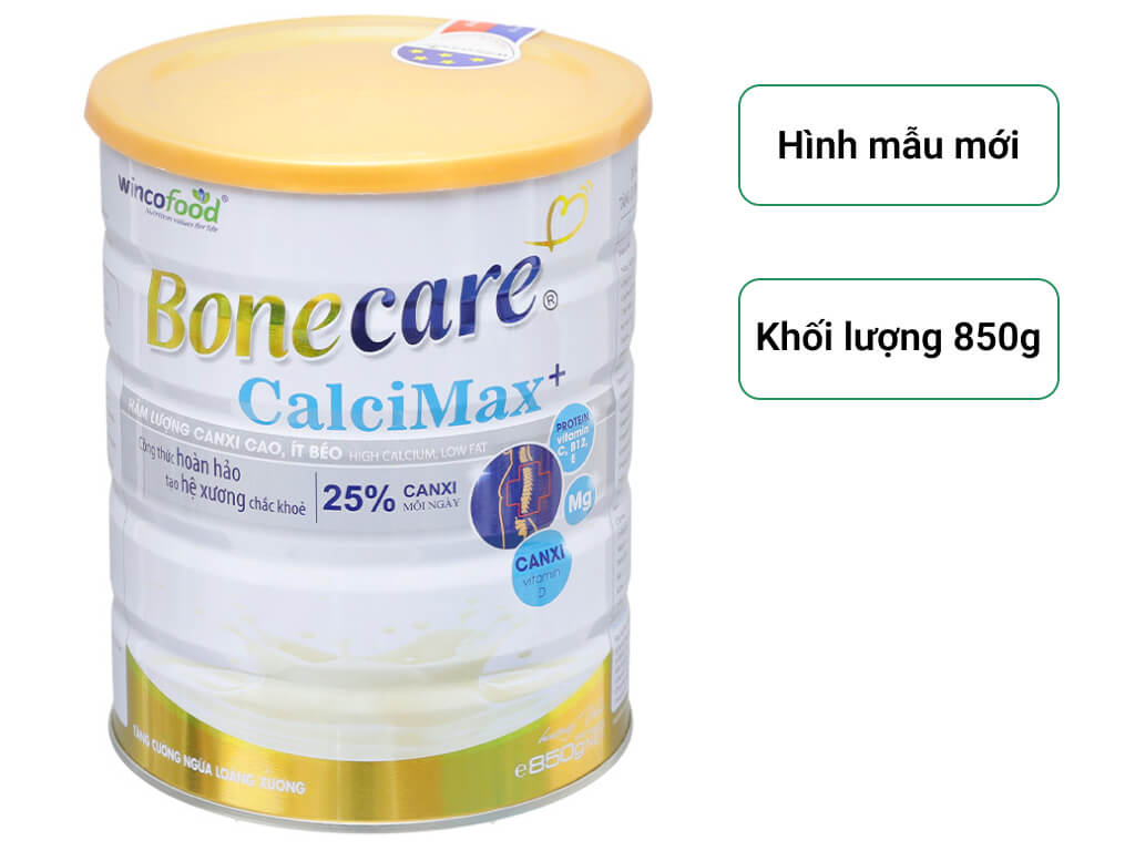 Hình ảnh Combo 2 lon sữa bột Bonecare Calcimax+: dành cho người từ 18 tuổi trở lên bổ sung canxi phòng ngừa loãng xương, tim mạch và tiểu đường.