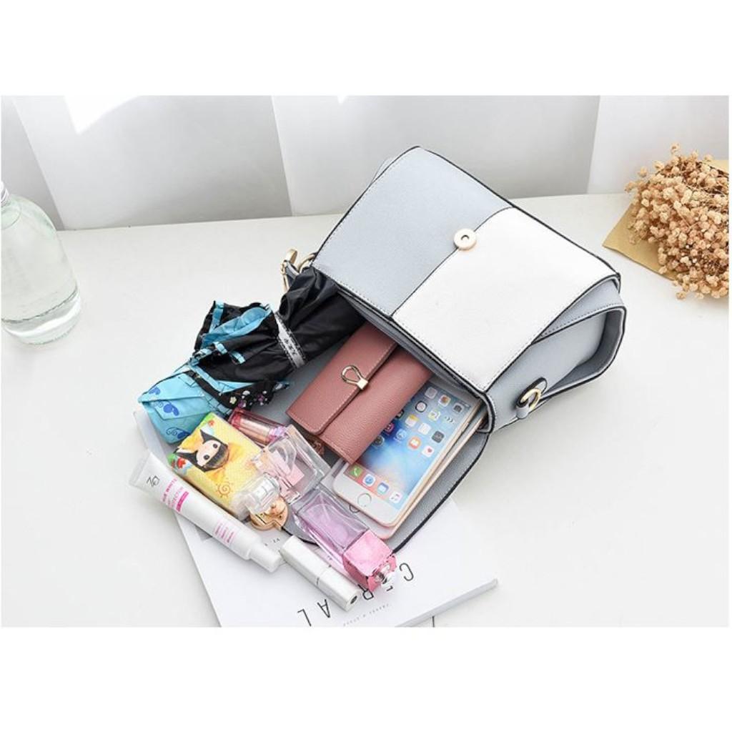 Túi Đeo Chéo/Túi Xách Nữ Phối Màu Cá Tính Hàn Quốc Size 22CM