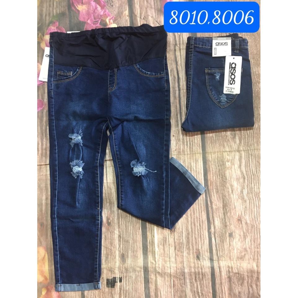 Quần Bò Bầu, Quần Jeans Bầu Hàng Mềm Đẹp Loại 1 Thời Trang Đủ Size- Đủ Màu Cho Mẹ Bầu (có chun chỉnh)