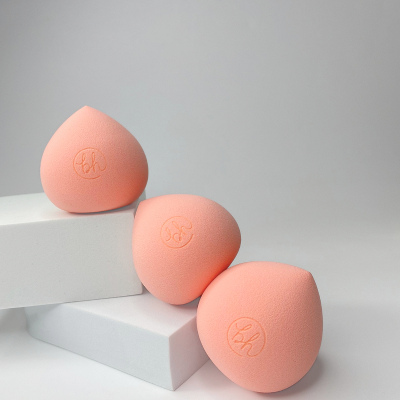 Mút Trang Điểm Đánh Nền Màu Cam Đào BH COSMETICS Peach Orange Blender Makeup Sponge